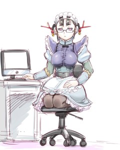 Sitting Work Maid'